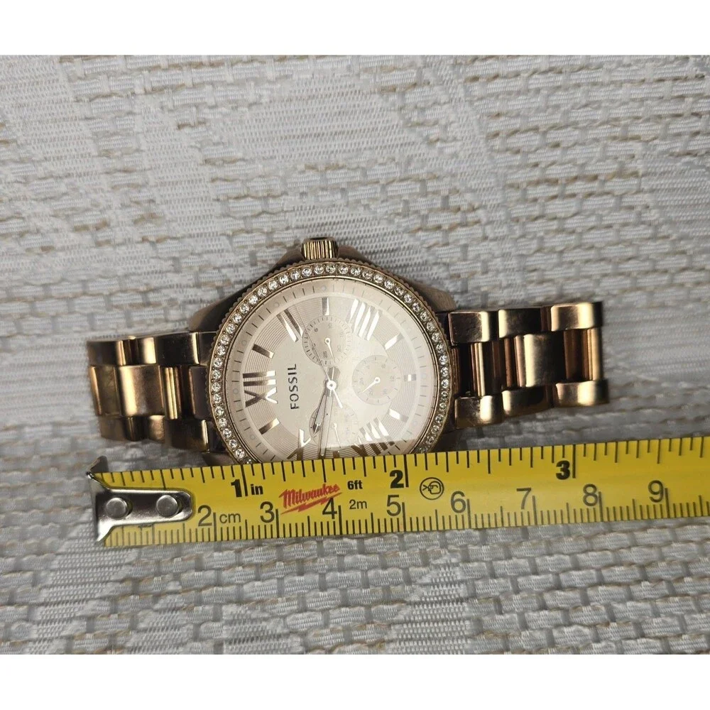 Fossil Rose Gold With Rhinestones Cecile AM4483